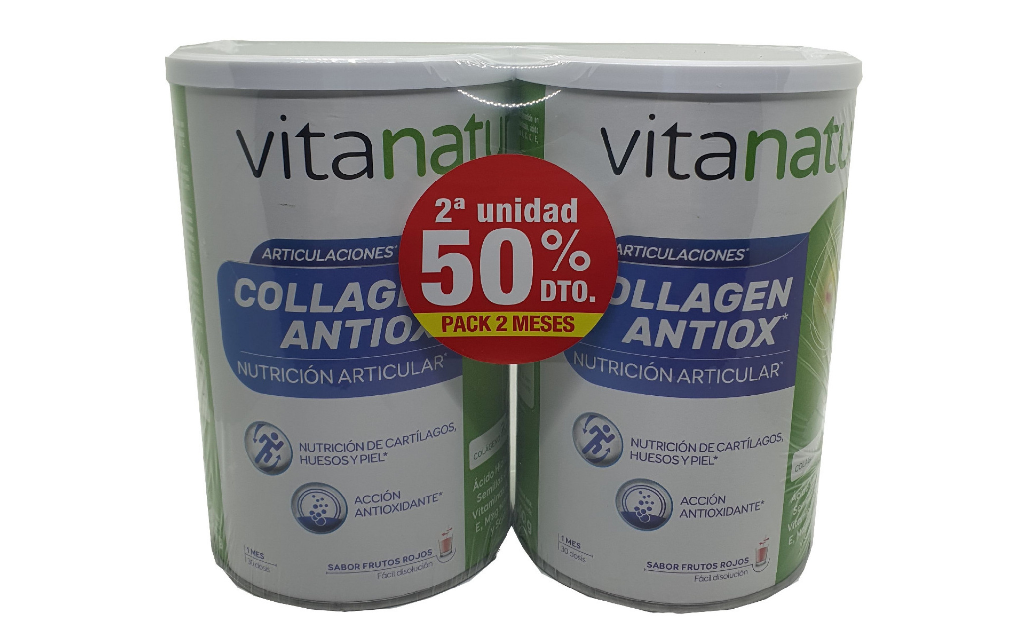 Vitanatur Collagen Antiox Sabor Frutos Rojos Duplo 2x360g