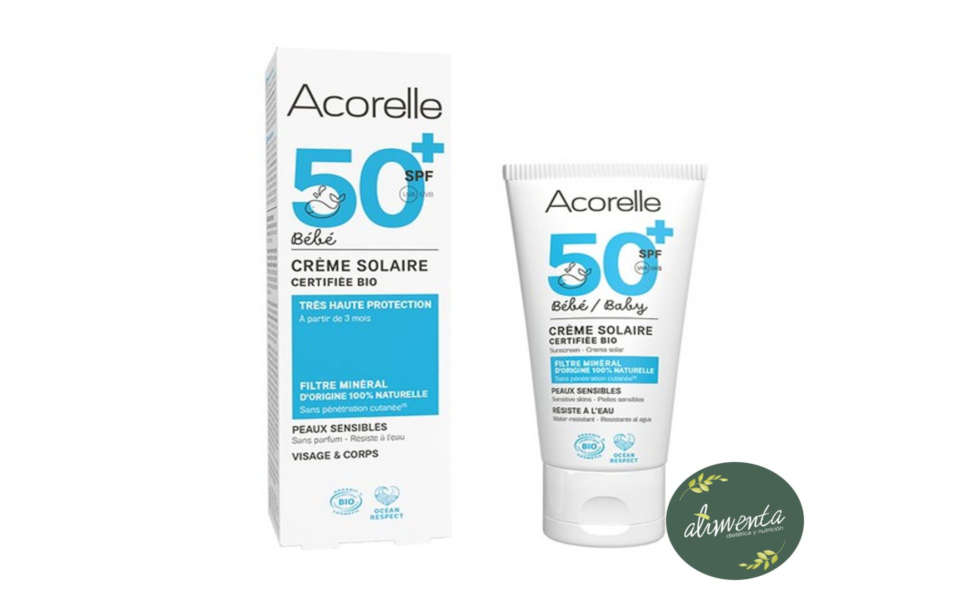 Acorelle Crema Solar +50 bebe